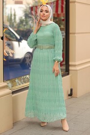 Mint Hijab Dress 10079MINT - 2