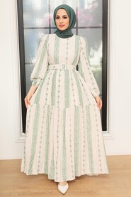 Mint Hijab Dress 10372MINT - 1