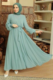 Mint Hijab Dress 10411MINT - 1