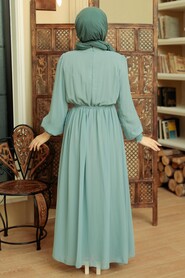 Mint Hijab Dress 10411MINT - 3