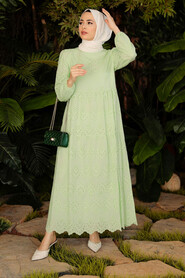 Mint Hijab Dress 1073MINT - 1