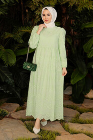 Mint Hijab Dress 1073MINT - 3