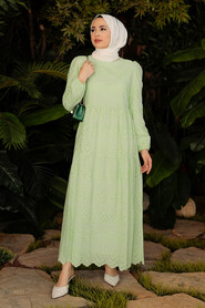 Mint Hijab Dress 1073MINT - 2