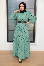 Mint Hijab Dress 12250MINT - 1