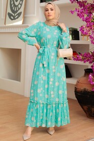Mint Hijab Dress 13311MINT - 1