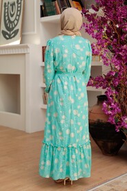 Mint Hijab Dress 13311MINT - 4