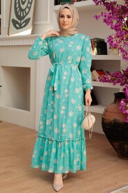 Mint Hijab Dress 13311MINT - 2