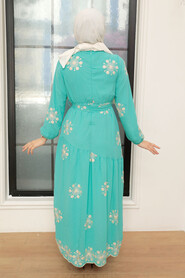Mint Hijab Dress 1332MINT - 3
