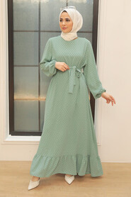 Mint Hijab Dress 1688MINT - 1