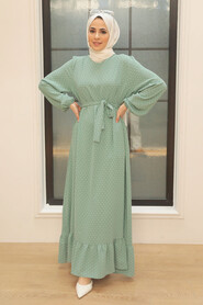 Mint Hijab Dress 1688MINT - 2