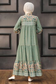 Mint Hijab Dress 21752MINT - 2
