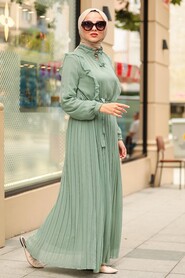 Mint Hijab Dress 2413MINT - 2