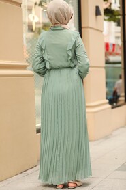 Mint Hijab Dress 2413MINT - 3