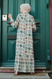 Mint Hijab Dress 27490MINT - 2