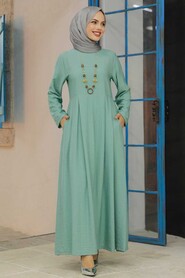 Mint Hijab Dress 34292MINT - 2
