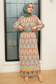 Mint Hijab Dress 3536MINT - 1