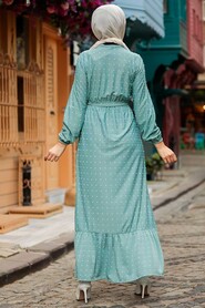 Mint Hijab Dress 3734MINT - 2