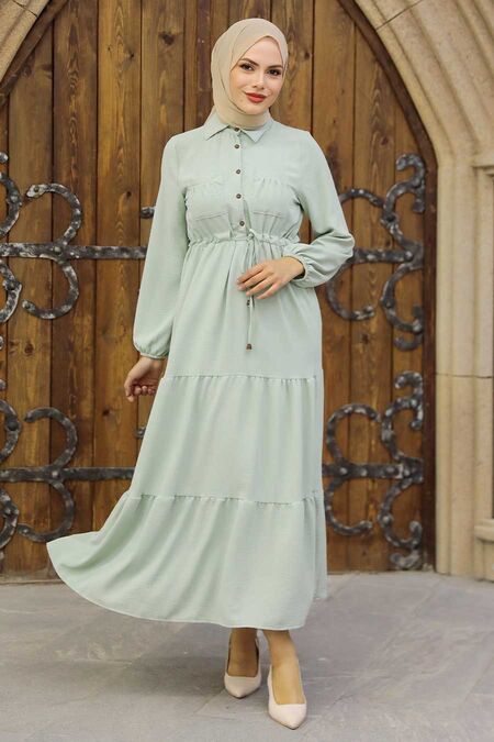 Mint Hijab Dress 5720MINT - NEVA STYLE