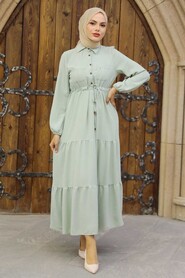 Mint Hijab Dress 5720MINT - 4