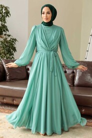 Mint Hijab Dress 5796MINT - 2