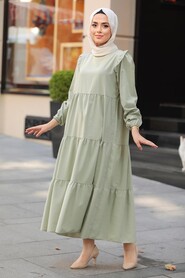 Mint Hijab Dress 7688MINT - 2