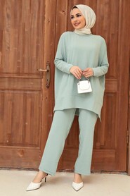 Mint Hijab Dual Suit Dress 13010MINT - 2