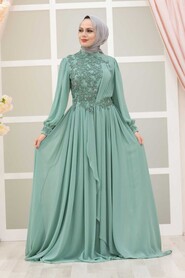  Modern Mint Islamic Clothing Evening Gown 2022MINT - 1