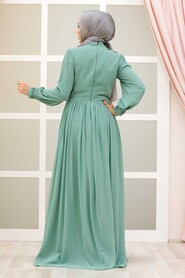  Modern Mint Islamic Clothing Evening Gown 2022MINT - 3