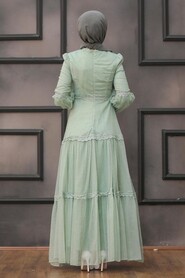  Modern Mint Islamic Evening Gown 2335MINT - 3