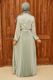  Satin Mint Hijab Islamic Clothing Engagement Dress 3031MINT - 2