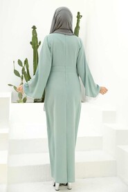 Stylish Mint Muslim Wedding Gown 33150MINT - 2