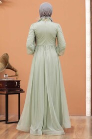  Stylish Mint Islamic Engagement Dress 4305MINT - 2