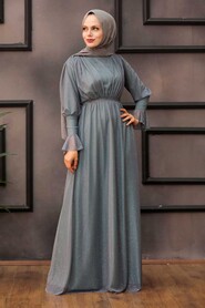  Mint Turkish Hijab Bridesmaid Dress 5367MINT - 1