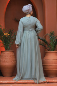  Stylish Mint Modest Evening Gown 54230MINT - 5