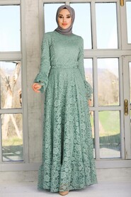 Mint Hijab Evening Dress 5476MINT - 1