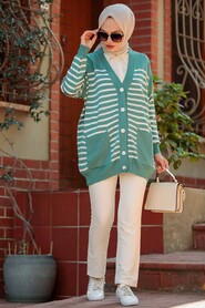 Mint Hijab Knitwear Cardigan 2684MINT - 1