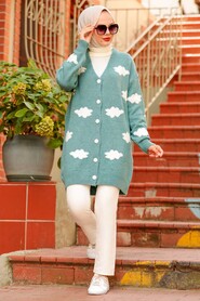 Mint Hijab Knitwear Cardigan 8002MINT - 1