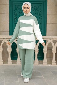 Mint Hijab Knitwear Double Suit 25401MINT - 1
