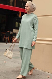 Mint Hijab Knitwear Double Suit 3398MINT - 1
