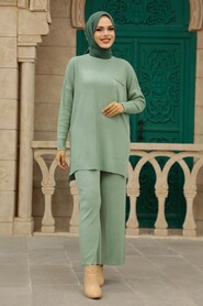 Mint Hijab Knitwear Double Suit 34060MINT - 1