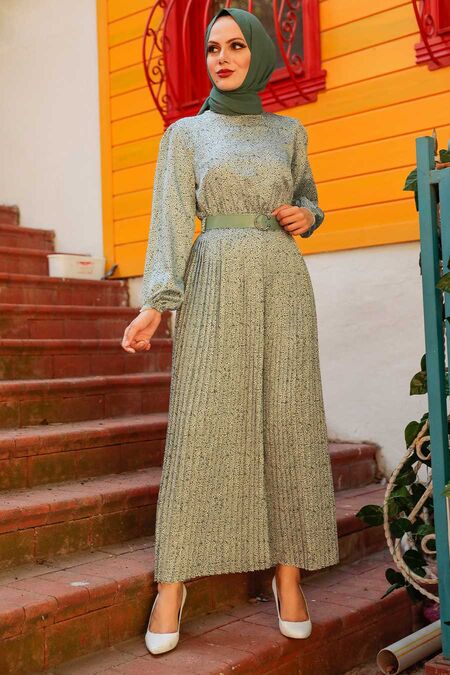 Mint Hijab Overalls 2218MINT - NEVA STYLE