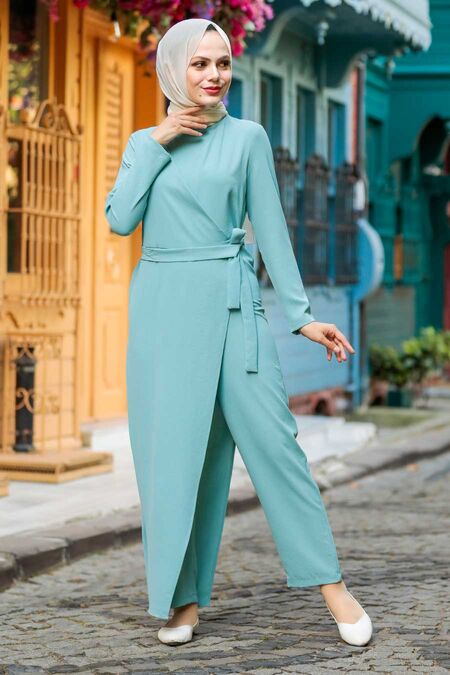 Mint Hijab Overalls 91080MINT - NEVA STYLE