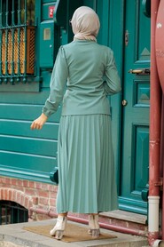 Mint Hijab Suit Dress 1533MINT - 2