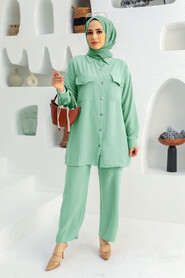 Mint Hijab Suit Dress 16041MINT - NEVA STYLE