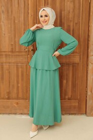 Mint Hijab Suit Dress 45680MINT - 1