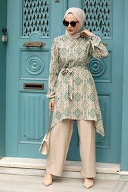 Mint Hijab Suit Dress 5185MINT - 1