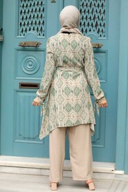 Mint Hijab Suit Dress 5185MINT - 2