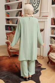 Mint Hijab Suit Dress 7687MINT - 3
