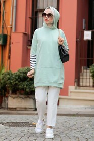 Mint Hijab Sweatshirt & Tunic 4212MINT - 1