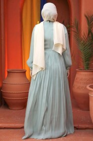 Mint Modest Prom Dress 44591MINT - 4